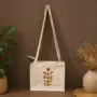 Handcrafted Floral Printed Jute Sling Bag