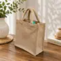 Jute Tote Bag with Cotton Stuffed Handles
