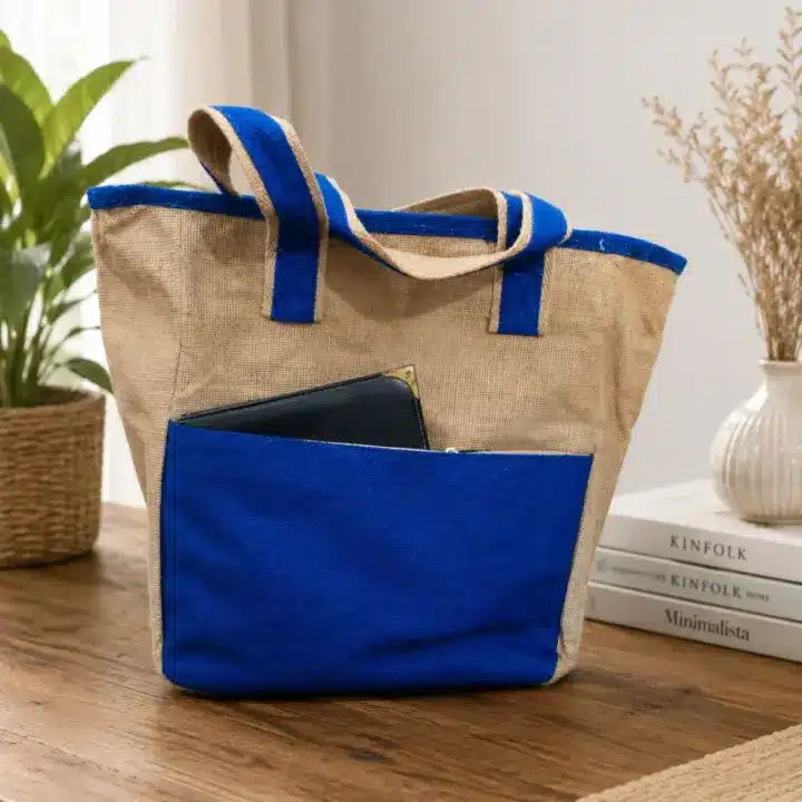 Premium Jute Tote Bag with 3 Pocket