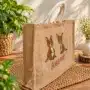 Personalized Jute Bag with Hand Painted Custom Design